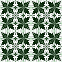 Seamless traditional green mosaic pattern for background. 