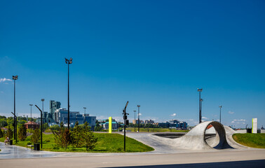 Russian city Kazan on a sunny summer day