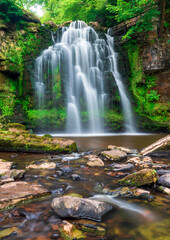 Lynn Falls, Caaf Water, Lynn Glen, Dalry, North Ayrshire, Scotland, UK