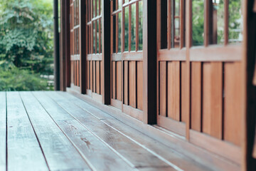 Old Japanese room, Traditional japanese machiya house or ryokan restaurant, tea house