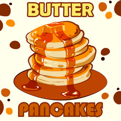 painted butter pancakes