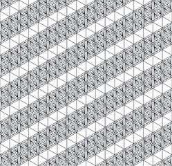 Japanese seamless Kumiko pattern in black and white.Thin lines.