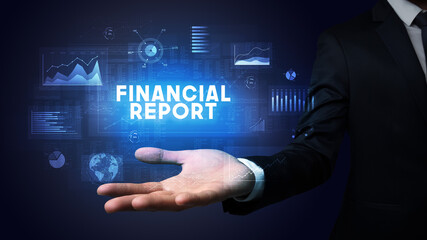 Hand of Businessman holding motivational message