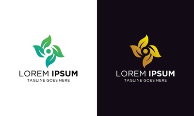 Luxury flower vector logotype. universal leaf floral logo