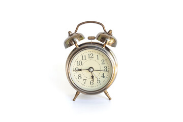Alarm clock isolated on white background included clipping path.