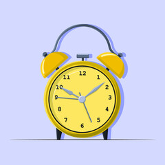 Alarm clock. 
Yellow alarm clock.