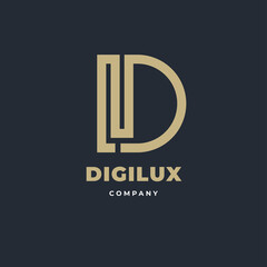 Elegant, premium, luxury letter D vector logo design