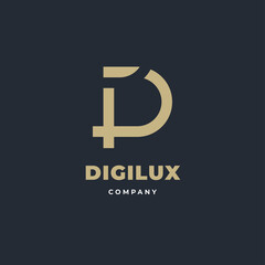 Obraz premium Elegant, premium, luxury letter D vector logo design