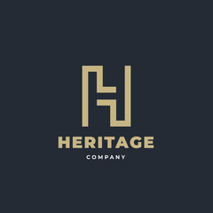 Elegant, premium, luxury and abstract letter H vector logo design
