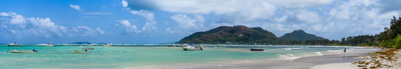 Fototapeta na wymiar Seychelles panorama
