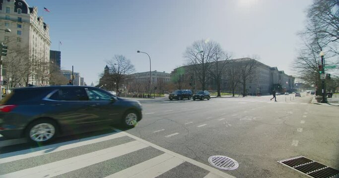 W Hotel And Pershing Park Near The White House During Winter In Washington DC