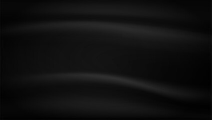 Abstract . black fabric wavy folds background .light and shadow .Vector.