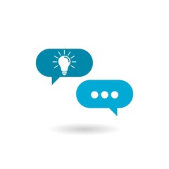  Idea chat icon with shadow