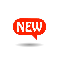 New symbol Speech bubble with shadow