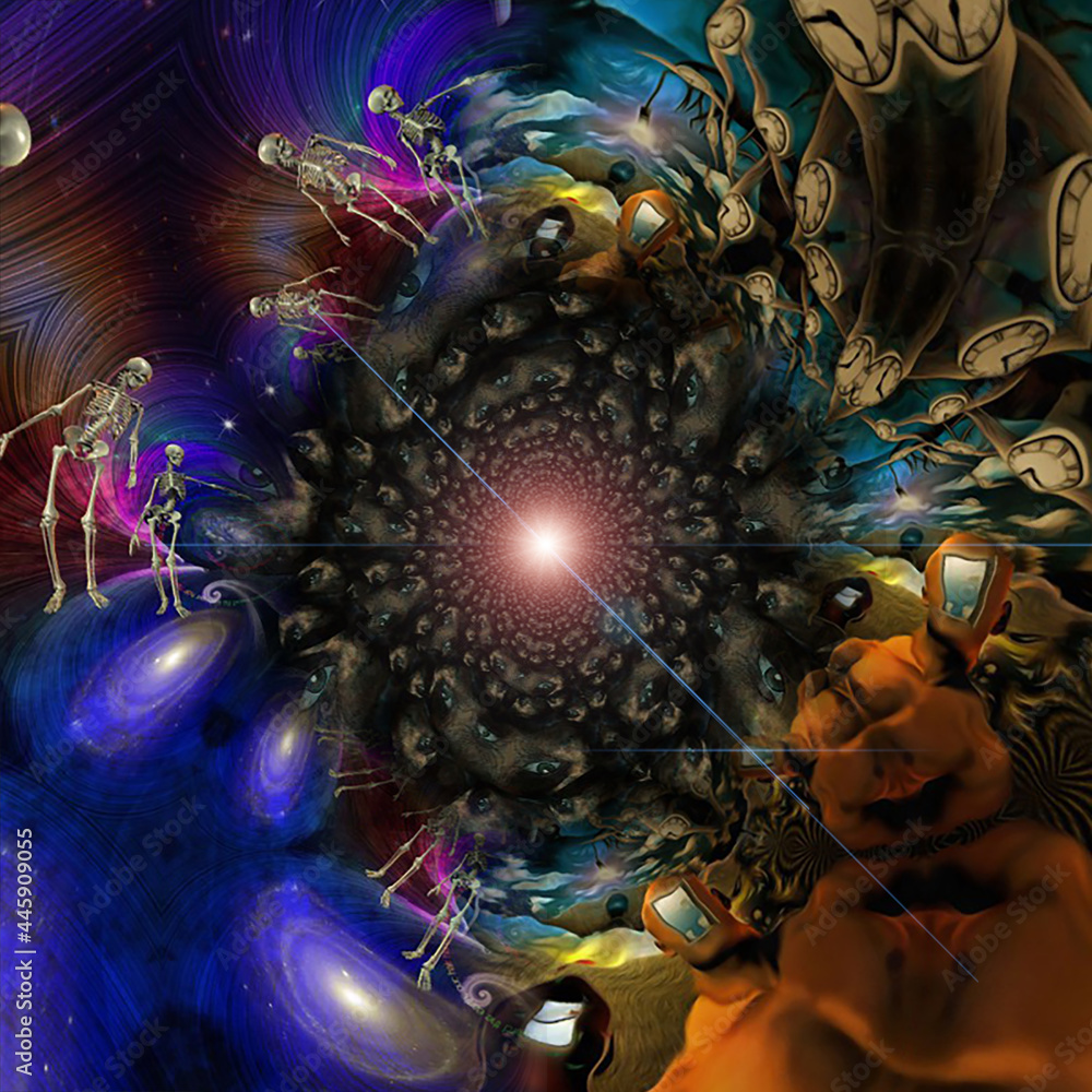 Poster abstract dreams. 3d rendering
