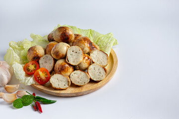 Isaan sausage on a plate