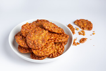 Peanuts breaded and fried into strips