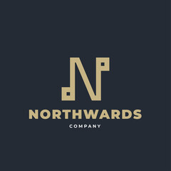 Elegant, premium, luxury letter N vector logo design