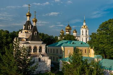 Fototapeta na wymiar Elizabeth Church and Uspensky Cathedral in Dmitrov near Moscow, Russia