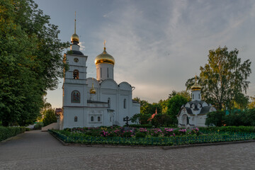 Fototapeta na wymiar Boris and Gleb Cathedral in Borisoglebskiy Monastery in Dmitrov, Russia