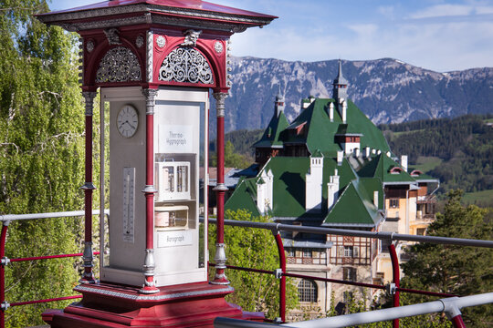 Historic public weather station in Semmering, Austria 