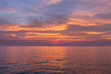 sunset over the ocean