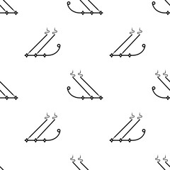 Incense Icon Seamless Pattern, Fragrant Smoke Releasing, Aromatic Biotic Material Burning Stick