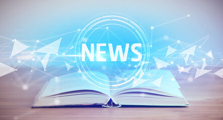 Open book with abbreviation concept