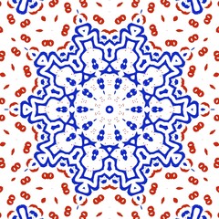 Red and blue pattern illustration design.