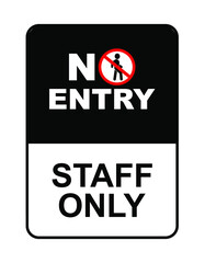 No entry sign on black background