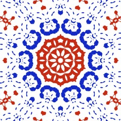 Red and blue pattern illustration design.