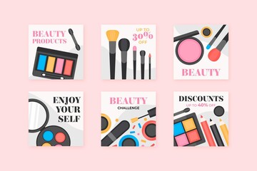 Flat Beauty Instagram Story Collection Template