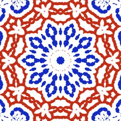 Red and blue pattern illustration design.