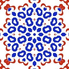 Red and blue pattern illustration design.