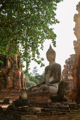 Wat Mahathat, Unesco World heritage of Ayutthaya Historical Park, Thailand