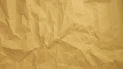 Recycle Paper Texture background. Crumpled Old kraft paper abstract shape background with space Yellow crumpled paper for text high resolution.