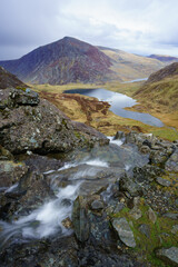 Pen Yr Ole Wen in Snowdonia national park shot from Devil's Kitchen in Cym Idwal