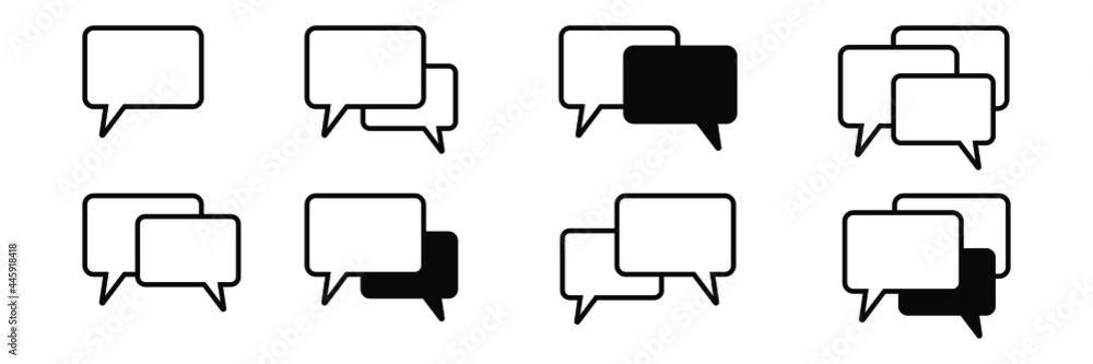 Poster chat vector icon. talk bubble speech icon. blank empty bubbles vector design elements.