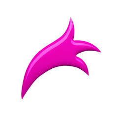 Blot of purple nail polish isolated on white