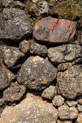 Stone wall as a background or texture.