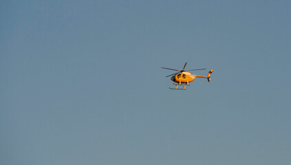 Helicopter flying in the sky