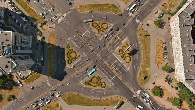 aerial view of the crossroad