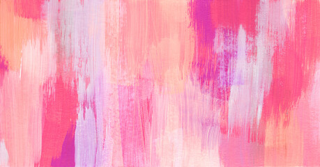 Abstract acrylic painting. Versatile artistic backdrop for creative design projects: posters, banners, cards, websites, invitations, magazines, wallpapers. Raster image. Pink background.