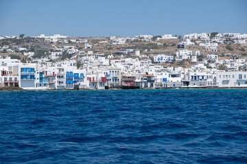 Fototapeta na wymiar Mykonos island Cyclades Greece. Chora cityscape and Little Venice