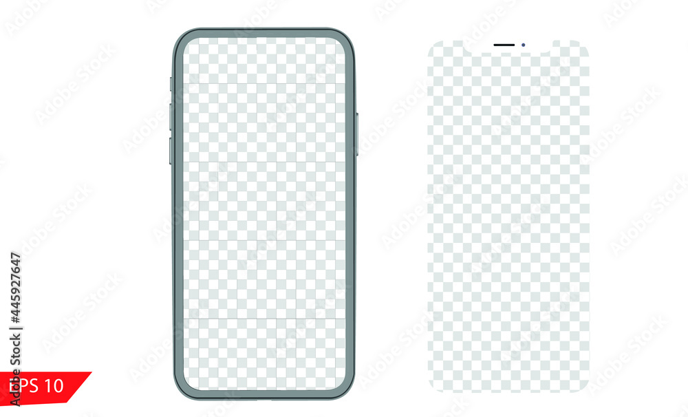 Fototapete smartphone with blank screen. realistick cell phone can be a template for infographics or presentati