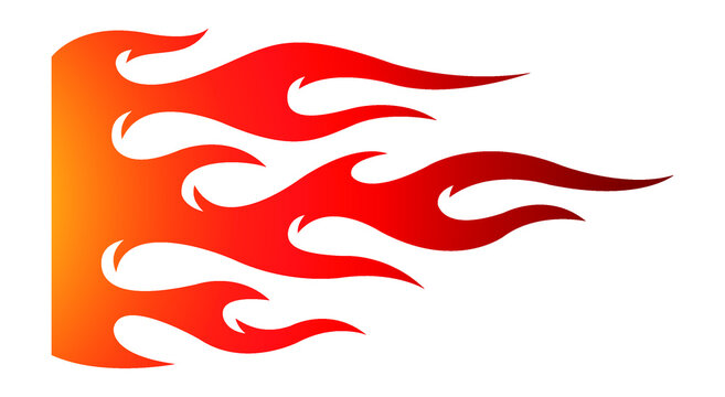 Tribal flame motorcycle and car decal vector graphic. Ideal for car decal, sticker and even tattoos