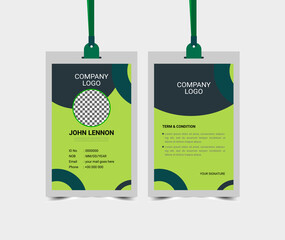 Modern corporate green identity card design