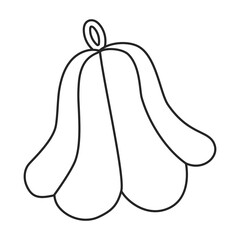 Sauna hat vector icon.Outline vector icon isolated on white background sauna hat.