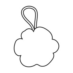 Bath sponge vector icon.O23utline vector icon isolated on white background bath sponge.