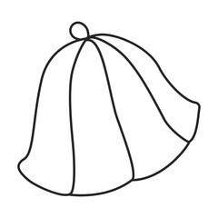 Sauna hat vector icon.O23utline vector icon isolated on white background sauna hat.
